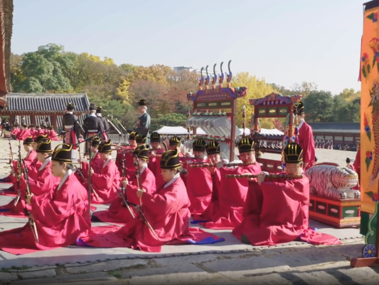 Detail von Gayageum Saiten